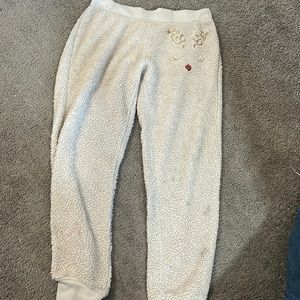 White soft pajama pants.